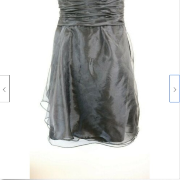 Davids Bridal Womens Dress Short Strapless Organza - Picture 4 of 6